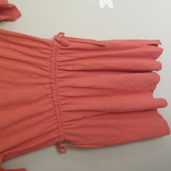 Old Navy Waist-Defined Short-Sleeve Slub-Knit Mini T-Shirt Dress Sugar Poppy - Picture 8 of 13